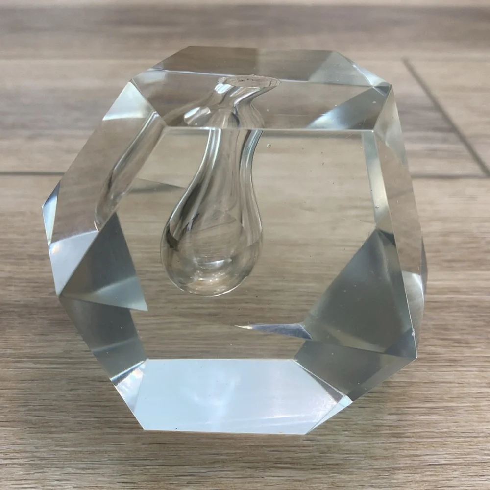 MCM Timo Sarpaneva Ittalia Finland Cristal‎ Block Bud Vase